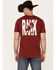 RANK 45 Men's Graphic Western T-Shirt, Burgundy, hi-res