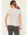 Image #4 - Troll Co Women's Dirty Hands Clean Money Longhorn Short Sleeve Graphic Tee, Heather Grey, hi-res