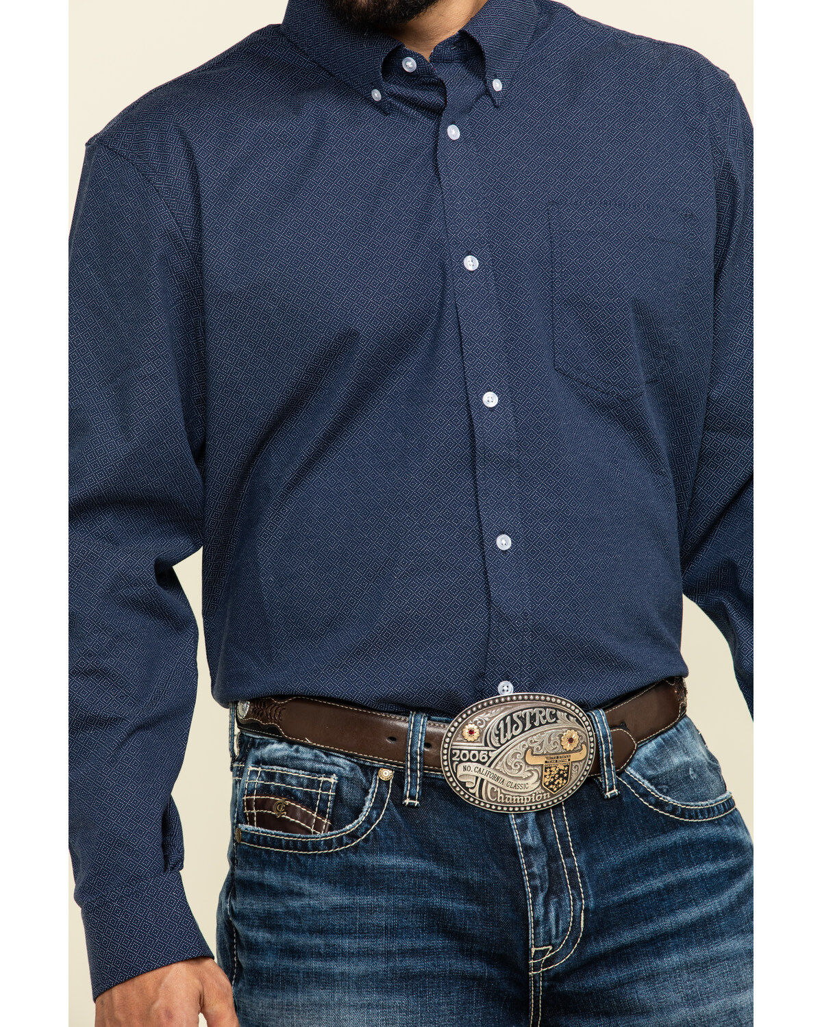Image #4 - Cody James Core Men's Space Cowboy Geo Print Long Sleeve Western Shirt - Tall, , hi-res