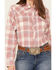 Image #3 - Ely Walker Women's Plaid Print Long Sleeve Pearl Snap Flannel Shirt, , hi-res