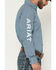 Image #3 - Ariat Men's Team Jansen Geo Print Fitted Long Sleeve Button-Down Western Shirt, Navy, hi-res
