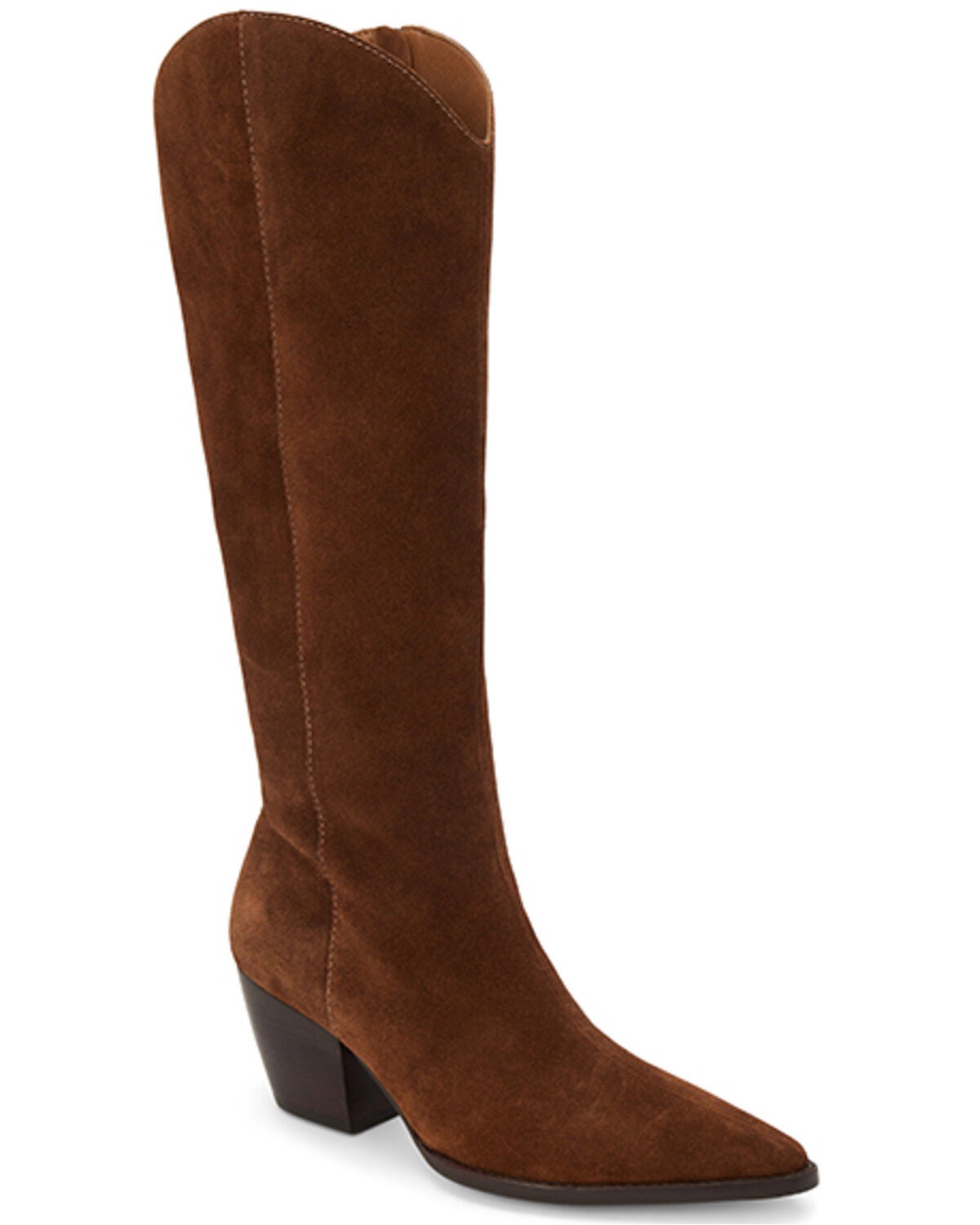 Matisse Women's Bellamy Suede Tall Western Boots - Round Toe, Coffee, hi-res