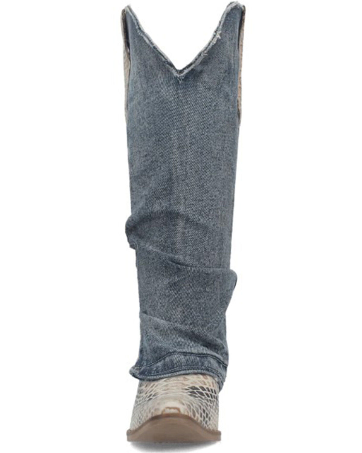 Image #4 - Dingo Women's Shabby Leather Western Boots - Snip Toe, Blue, hi-res