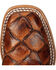 Horse Power Boys' Seas the Day Fish Print Boots - Square Toe , Cognac, hi-res