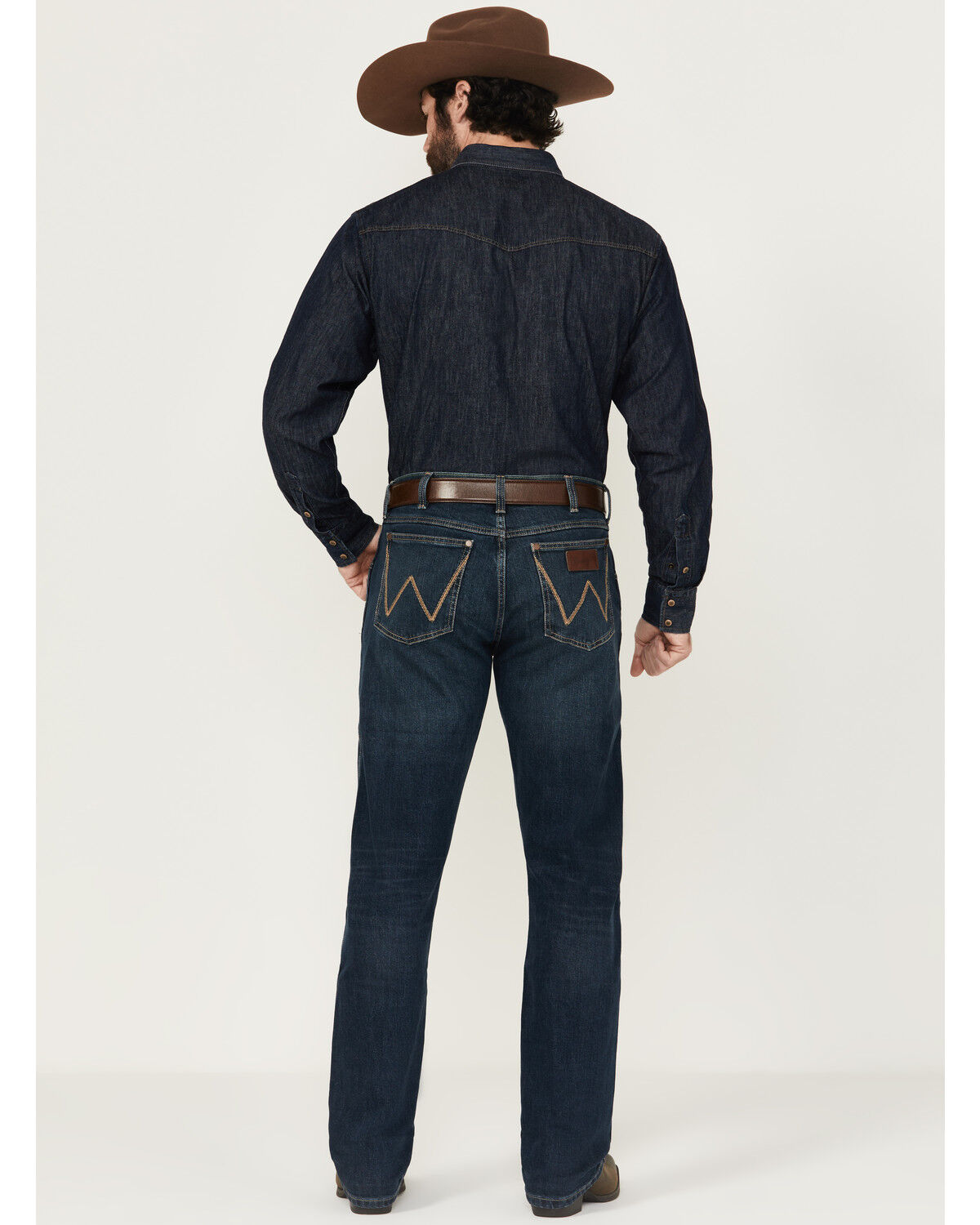 Image #3 - Wrangler Retro Men's Melbourne Dark Wash Slim Straight Stretch Denim Jeans, Dark Wash, hi-res