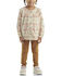 Image #1 - Carhartt Toddler Girls' Plaid Print Long Sleeve Button-Down Shirt And Leggings Set - 2 Piece, Pink, hi-res