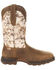 Image #2 - Durango Men's Camo Maverick XP Waterproof Western Work Boots - Steel Toe, Brown, hi-res