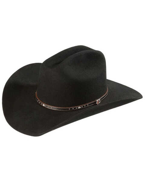 Justin 2X Black Hills Wool Hat, Black, hi-res