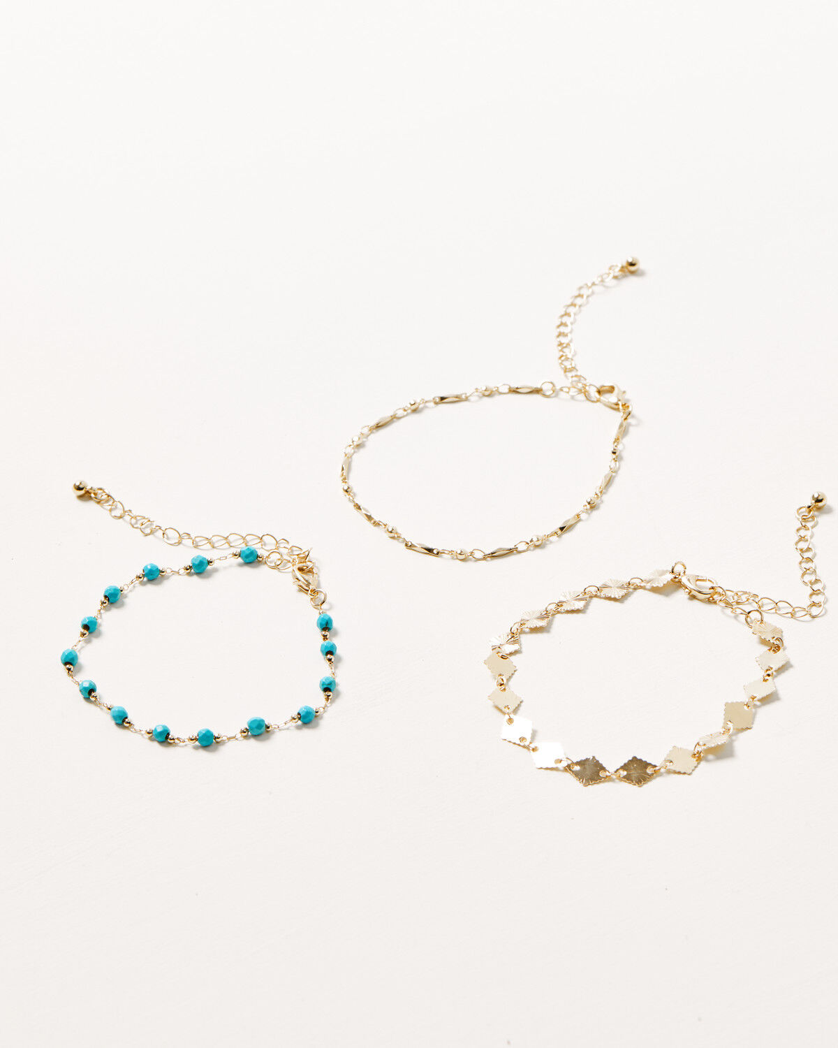 Image #1 - Shyanne Women's Golden Charm Bracelet Set - 3 Piece, Gold, hi-res