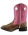 Laredo Kid's Mahaska Square Toe Western Boots, Tan, hi-res