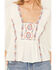 Image #3 - Shyanne Women's Embroidered Short Sleeve Crinkle Peplum Top, Cream, hi-res