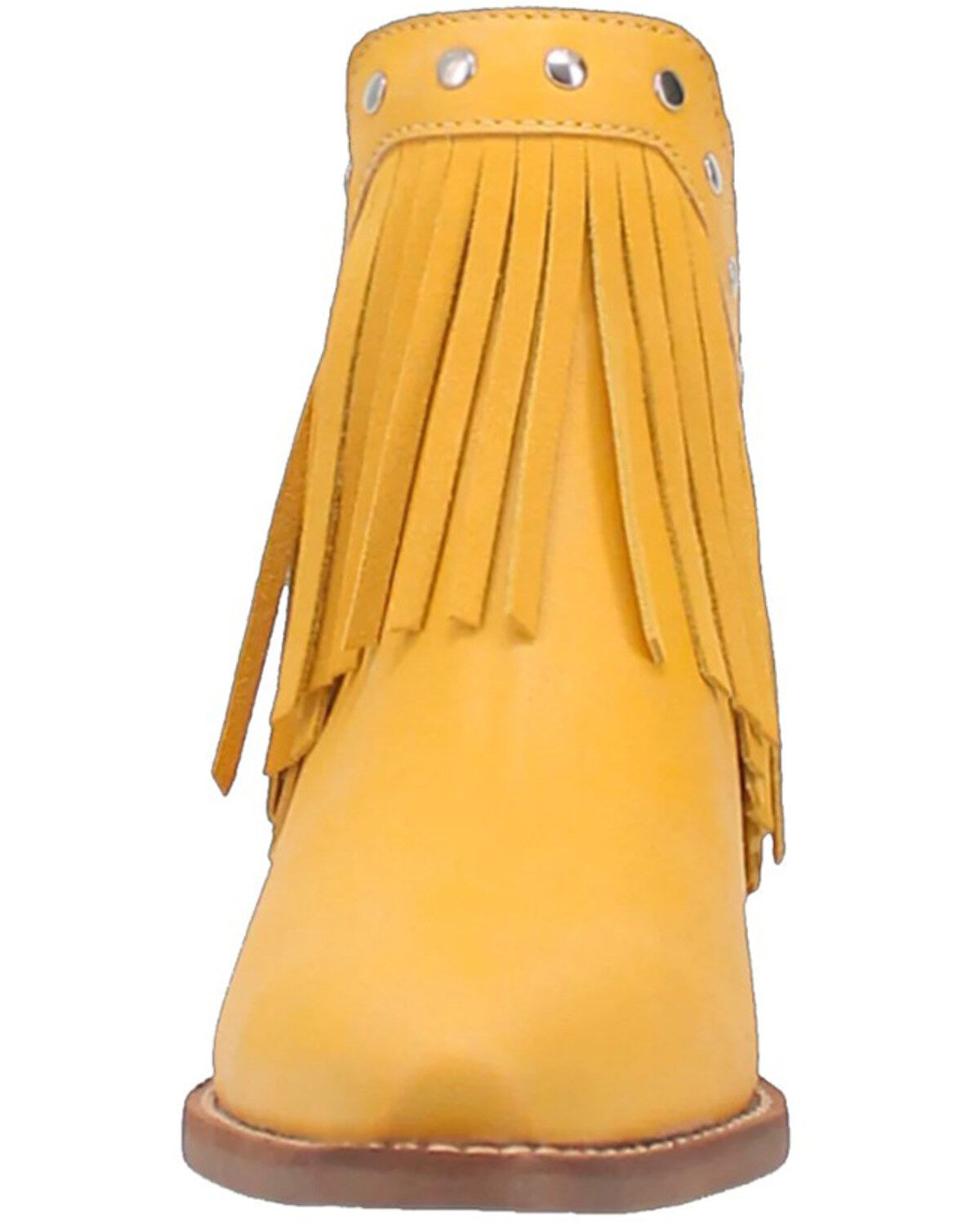 Image #4 - Dingo Women's Fine N' Dandy Leather Booties - Snip Toe, Yellow, hi-res