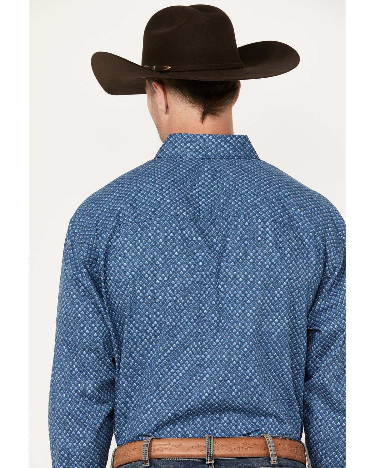 Image #4 - George Strait by Wrangler Men's Floral Print Long Sleeve Snap Western Shirt, , hi-res