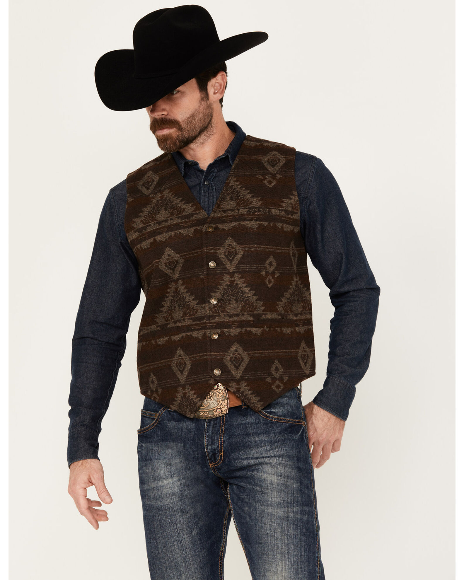 Mens western 2025 down vest