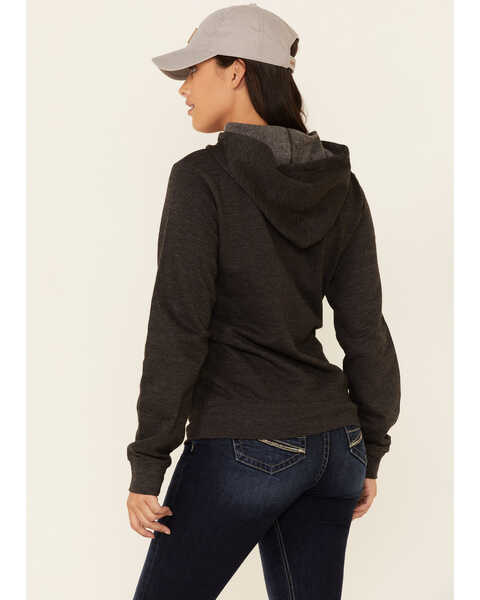 Jack Daniel's Women's Charcoal Logo Pullover Hoodie , Charcoal, hi-res