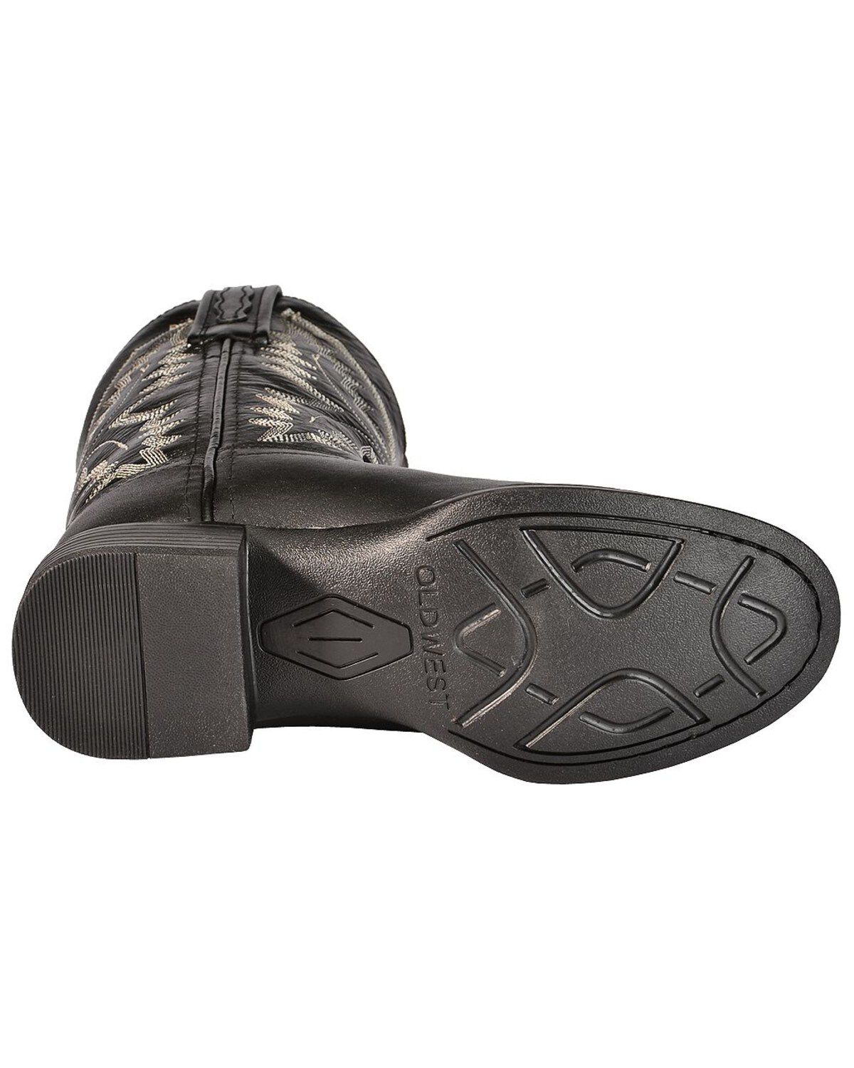 Image #5 - Old West Boys' Ultra Flex Black Cowboy Boots, , hi-res