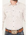 Image #3 - Gibson Trading Co Men's Barbed Wire Geo Print Long Sleeve Western Snap Shirt, White, hi-res