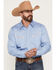 Image #1 - Gibson Trading Co Men's All Smiles Solid Long Sleeve Snap Western Shirt, Blue, hi-res