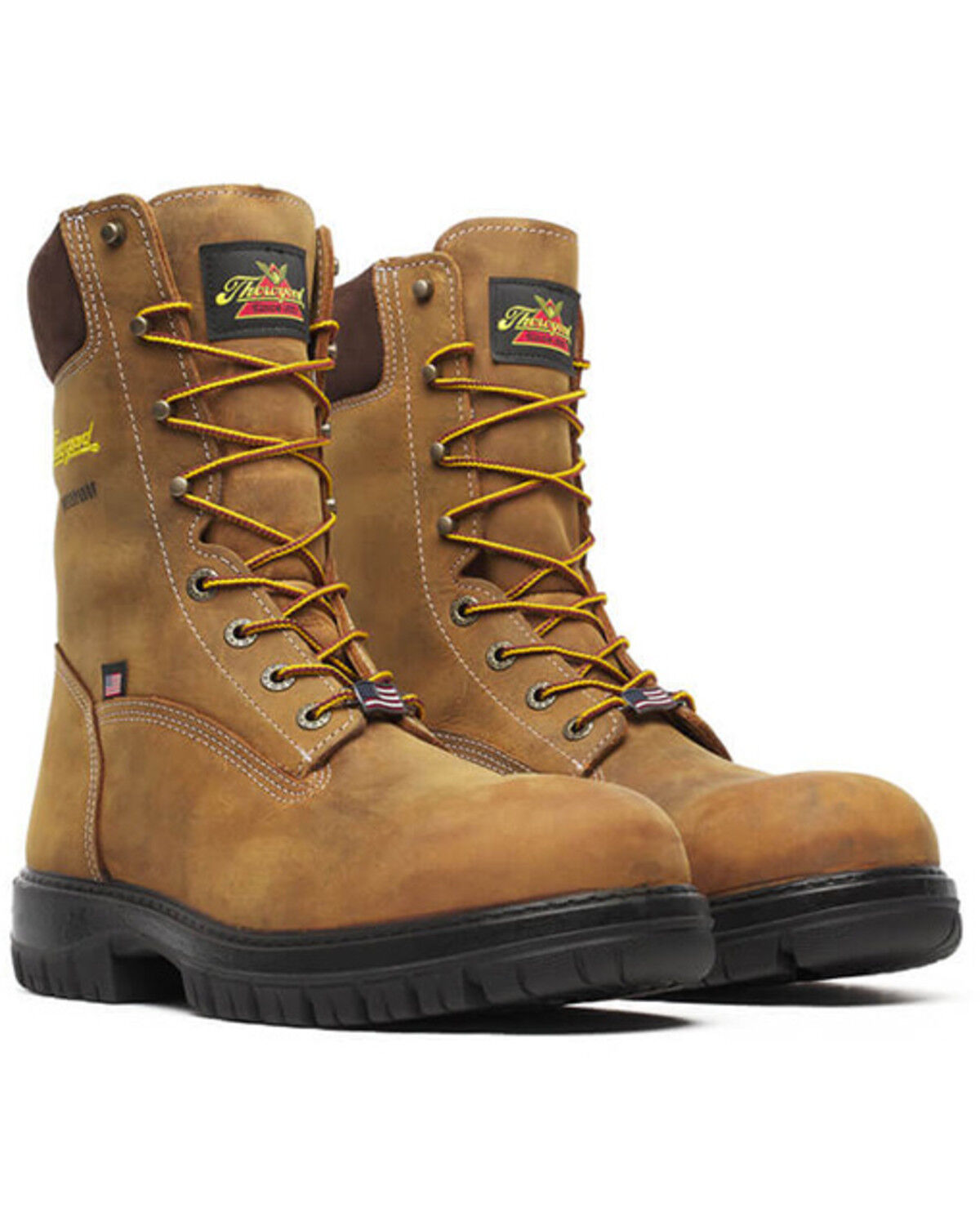 Image #1 - Thorogood Men's 8" Genesis Waterproof Boots - Soft Toe, Brown, hi-res