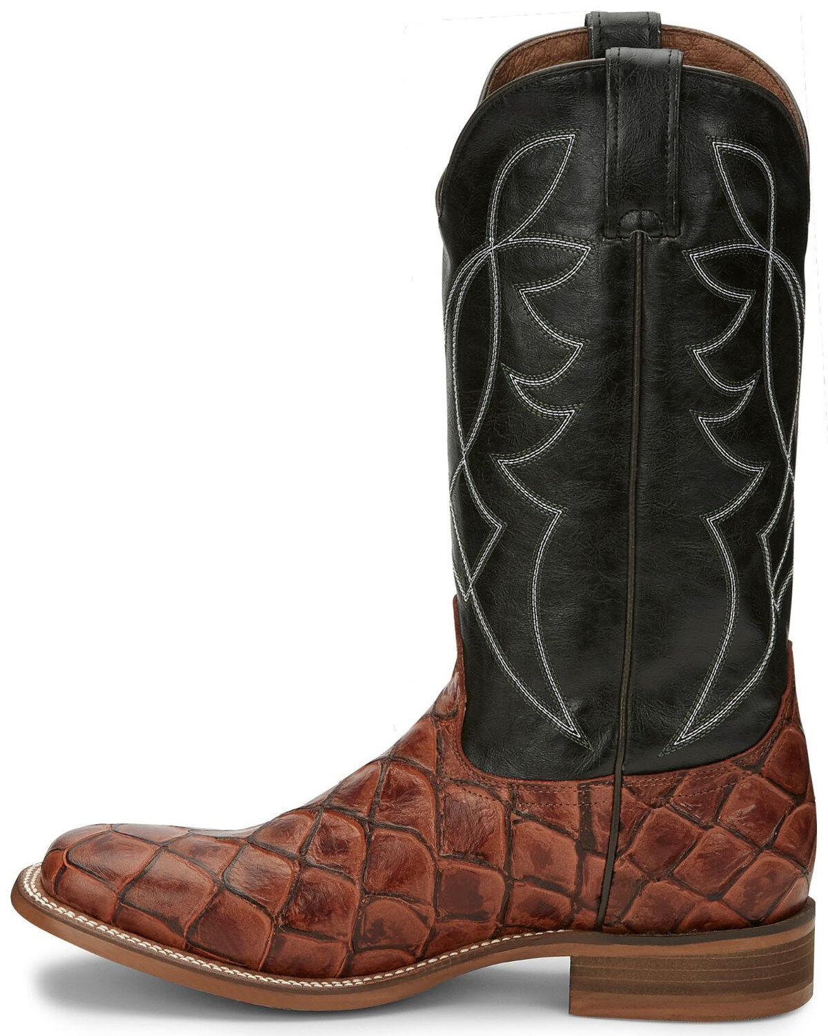 Image #3 - Nocona Men's Go Round Cognac Western Boots - Square Toe, Brown, hi-res