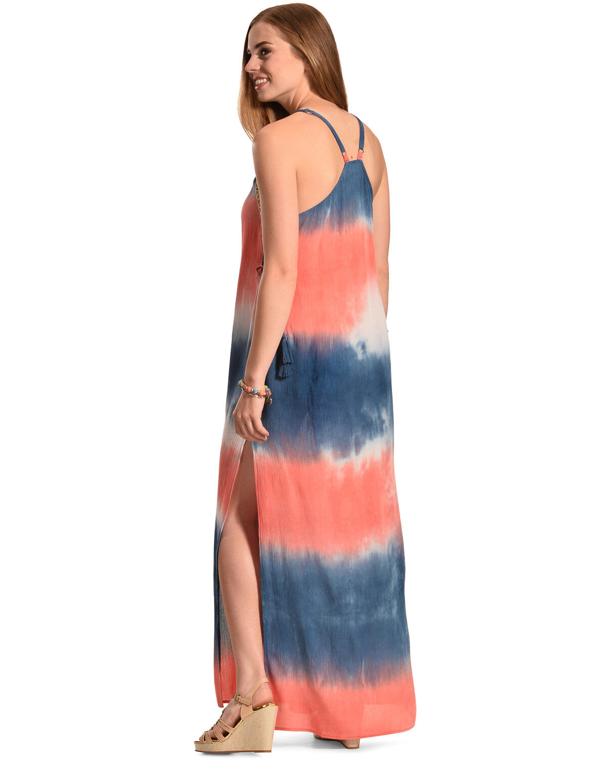 women's tie dye maxi dress
