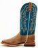 Horse Power Men's Western Boots - Broad Square Toe , Blue, hi-res