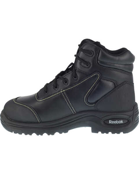 Image #4 - Reebok Men's Trainex 6" Lace-Up Internal Met Guard Work Boots - Composite Toe, Black, hi-res