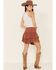 Free People Women's Ruffles In The Sand Skirt, Rust Copper, hi-res