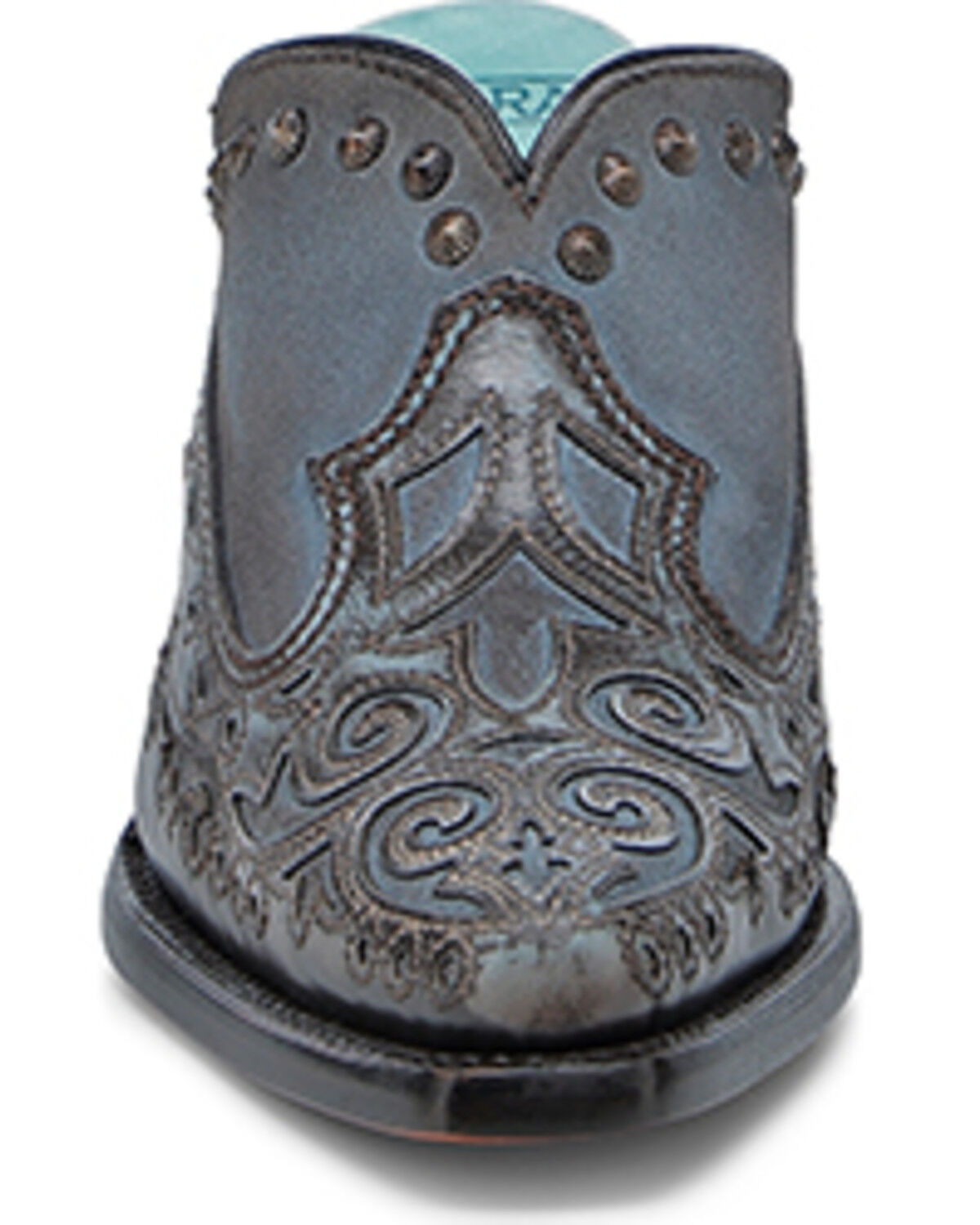 Image #3 - Corral Women's Inlay and Embroidered Mules, Blue, hi-res