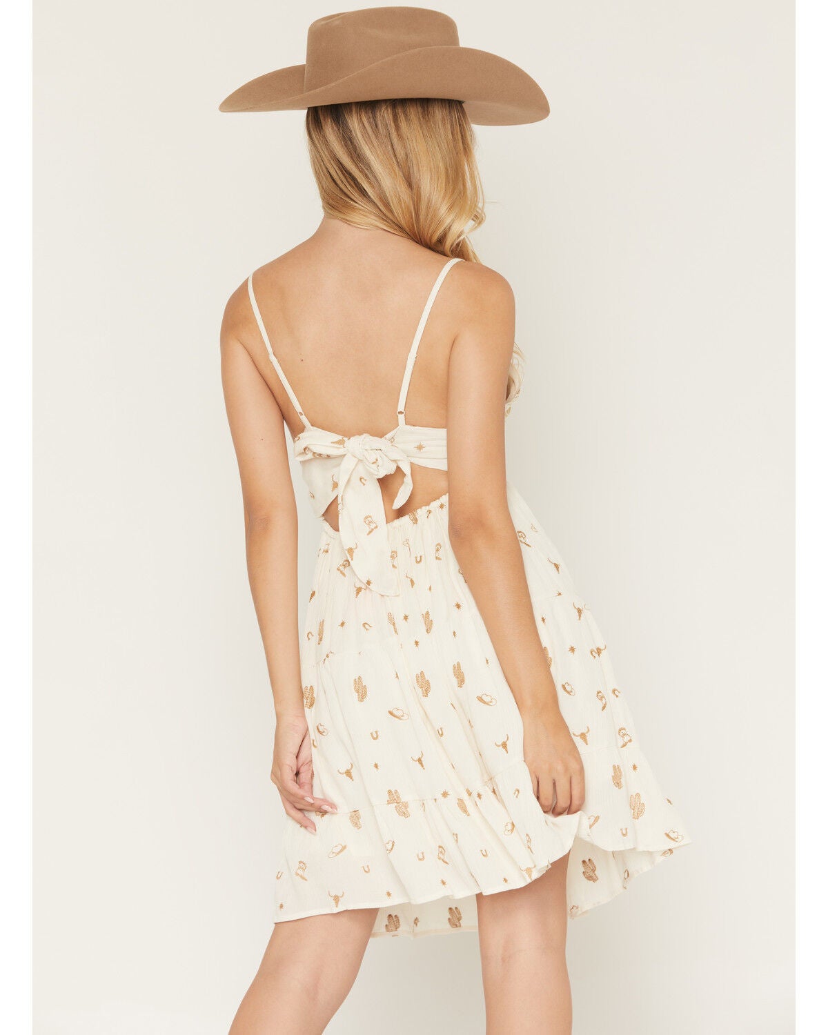 Image #4 - ATAP Women's Crochet Front Embroidered Mini Dress, Ivory, hi-res