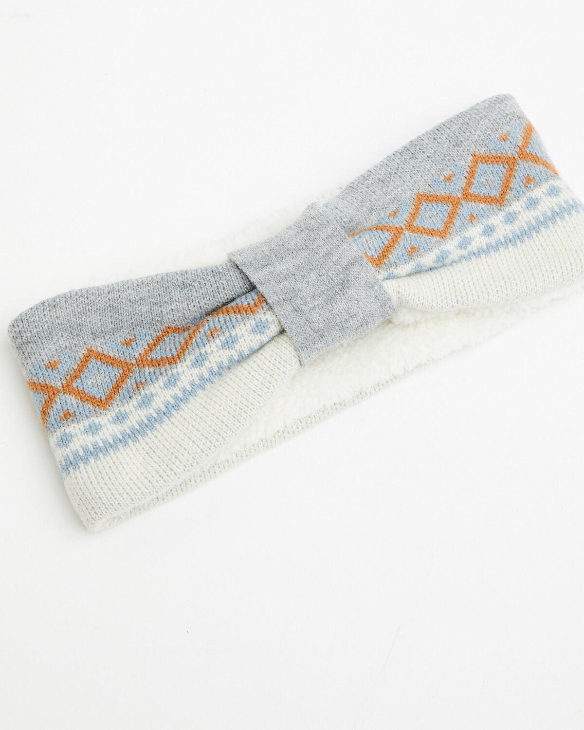 Image #2 - Idyllwind Women's Appaloosa Southwestern Knit Ear Warmer, Cream/blue, hi-res