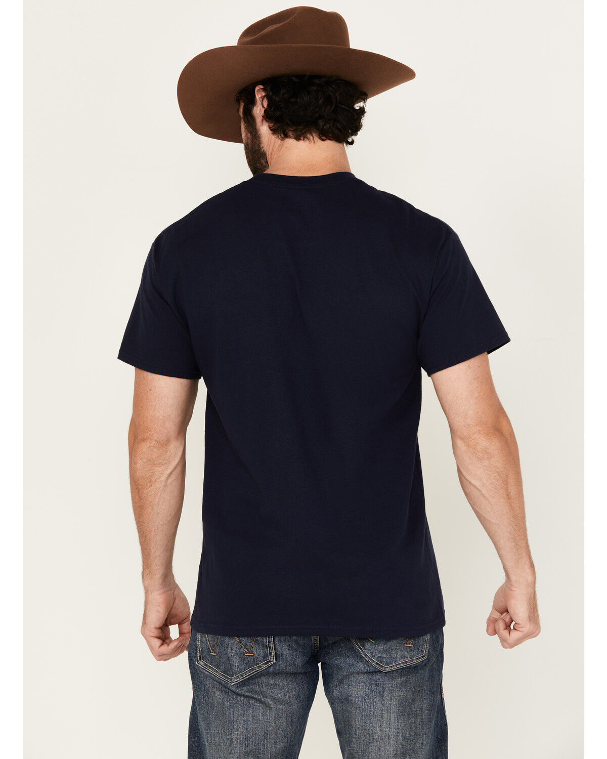 Image #4 - Riot Society Men's Boot Barn Exclusive Boots and Hat Embroidered Short Sleeve T-Shirt, Navy, hi-res