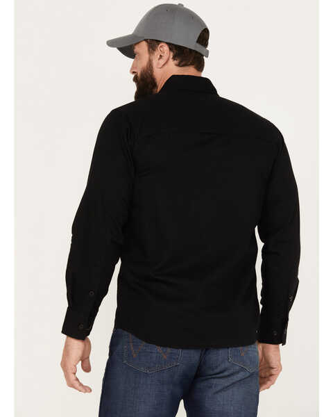 Image #4 - Resistol Men's Aspen Plaid Solid Long Sleeve Button Down Western Shirt , Black, hi-res