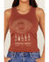 Image #3 - Cleo + Wolf Women's Whiskey Ribbed Graphic Tank Top, Brandy Brown, hi-res