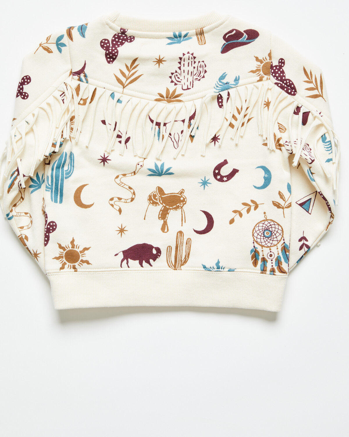 Image #3 - Shyanne Toddler Girls' Cassi Conversational Fringe Pullover Sweater, Cream, hi-res