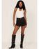 Levi's Women's High Rise Denim Shorts, Black, hi-res