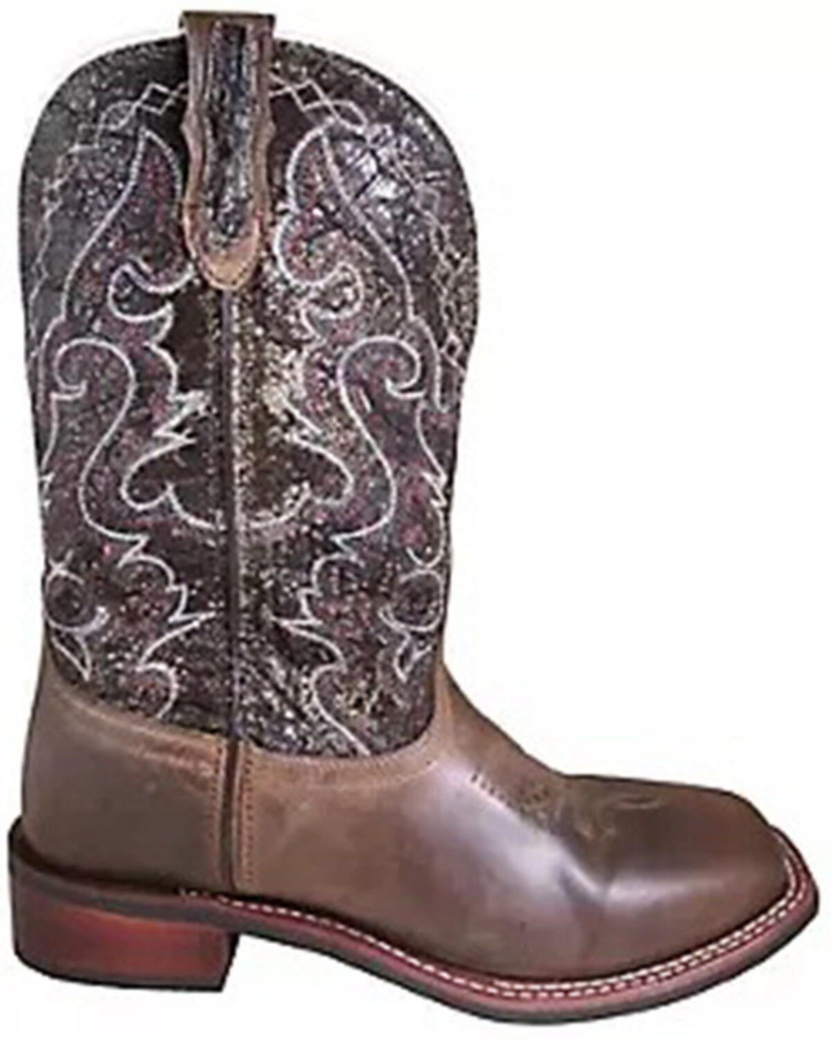 Image #1 - Smoky Mountain Men's Odessa Western Boots - Broad Square Toe, Distressed Brown, hi-res