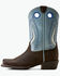 Image #2 - Ariat Girls' Futurity Fort Worth Performance Western Boots - Square Toe, Brown, hi-res