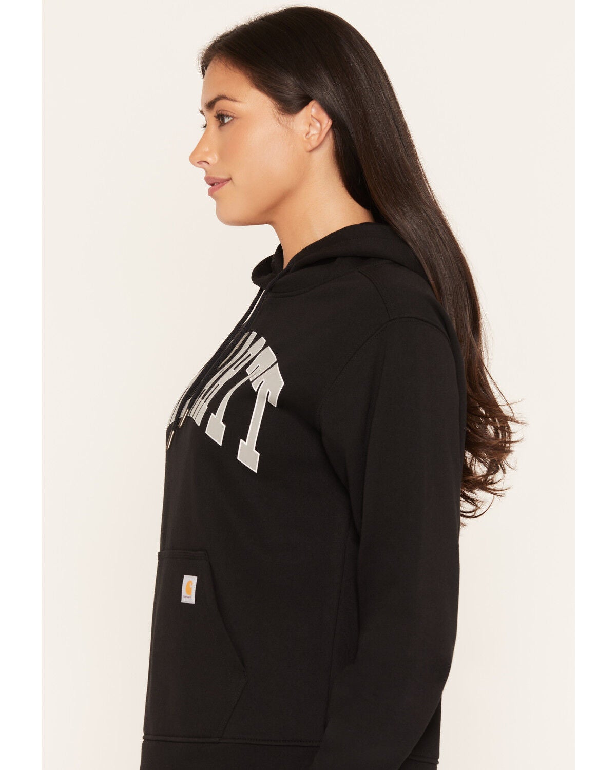 Image #2 - Carhartt Women's Marquette Varsity Graphic Hoodie, Black, hi-res