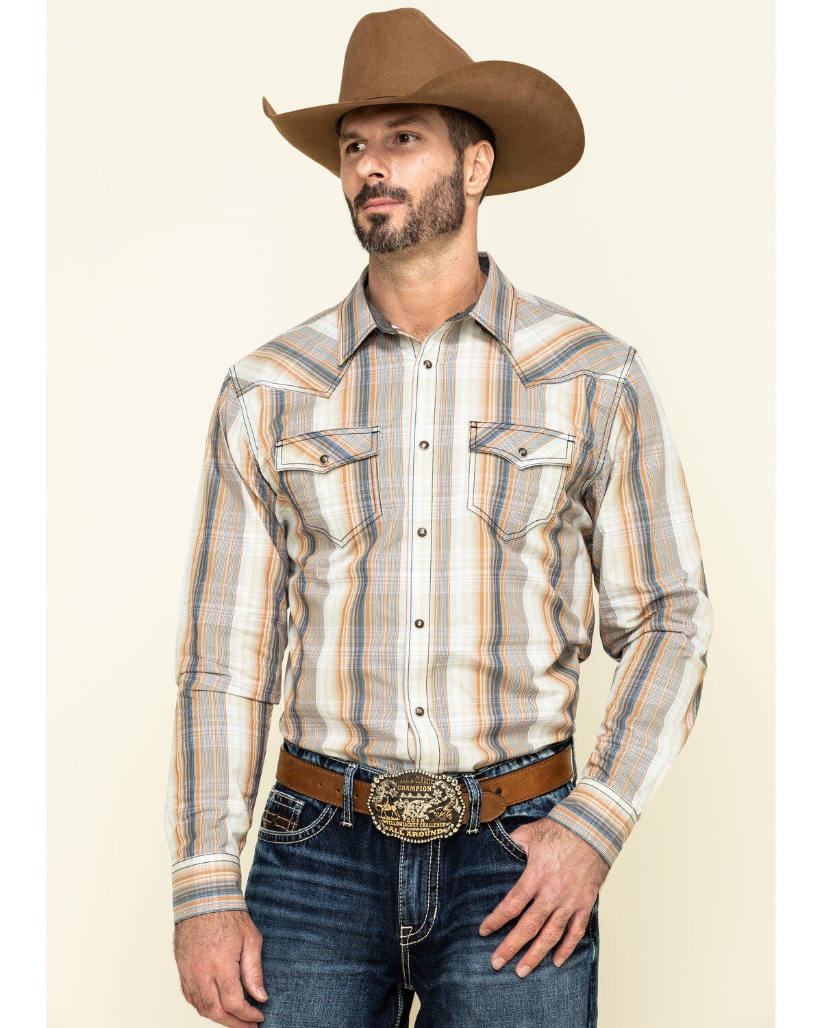 Image #1 - Cody James Men's Coal Miner Large Plaid Long Sleeve Western Shirt , , hi-res