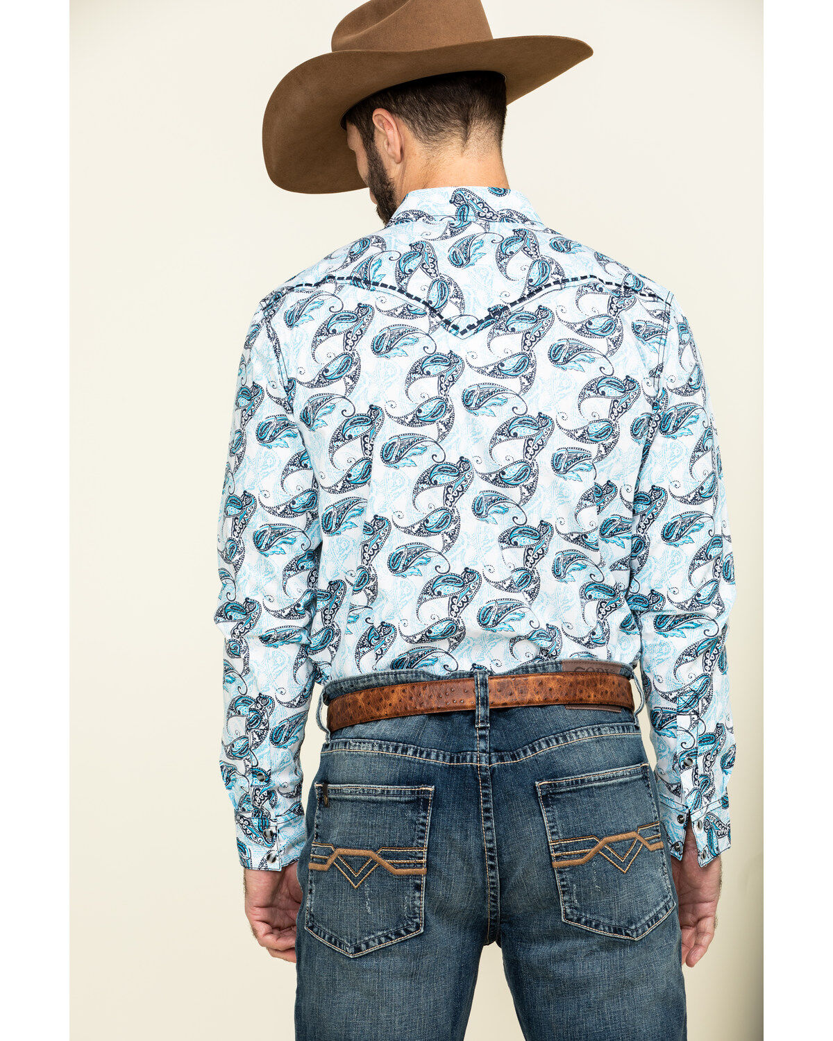 Image #2 - Cody James Men's Lovelace Large Paisley Print Long Sleeve Western Shirt , , hi-res