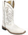 Image #1 - Smoky Mountain Women's Georgia Western Boots - Broad Square Toe, White, hi-res