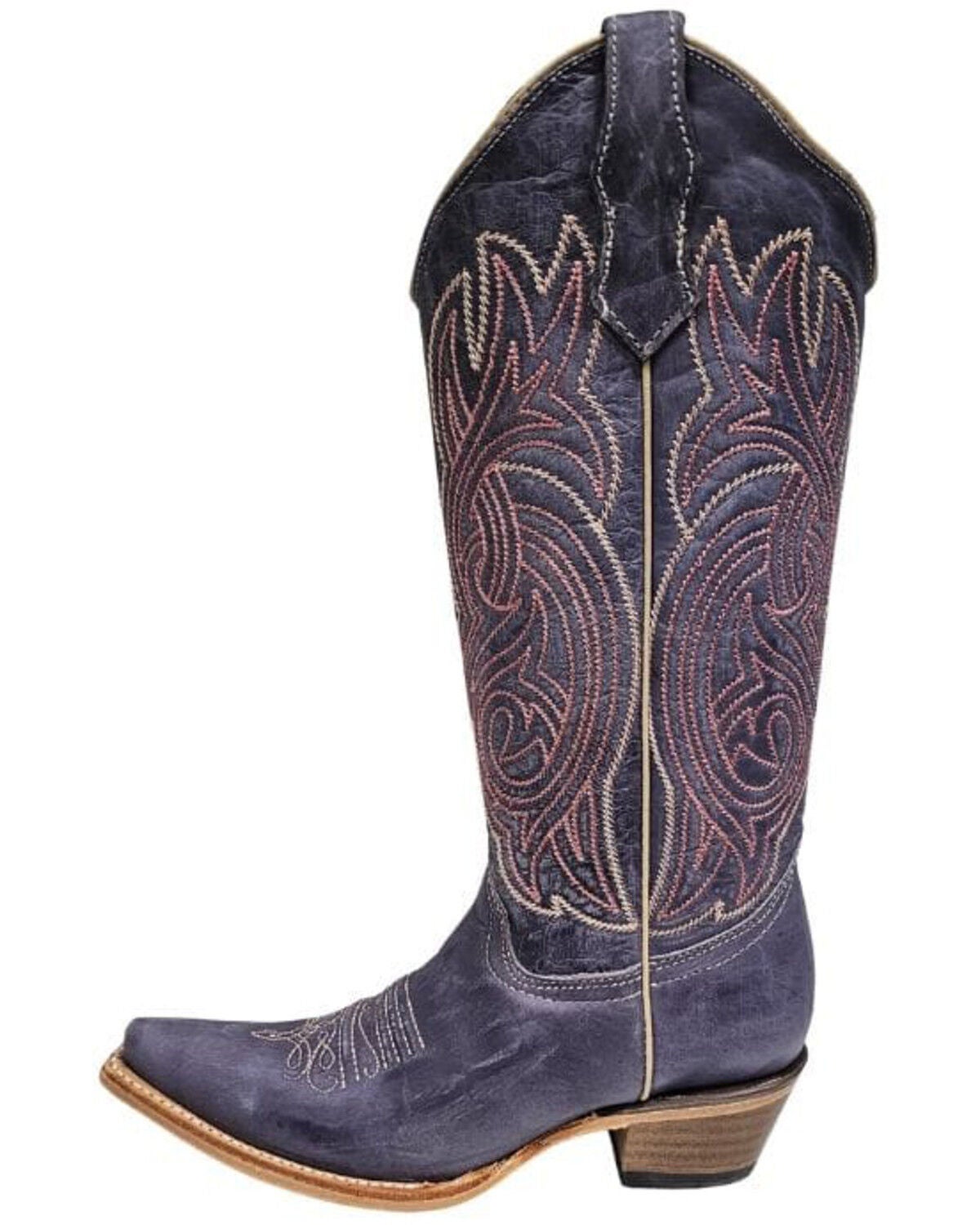 Image #2 - Circle G Women's Embroidered Western Boots - Snip Toe, Lilac, hi-res