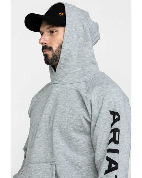 Image #5 - Ariat Men's FR Primo Fleece Logo Hooded Work Sweatshirt - Tall , , hi-res