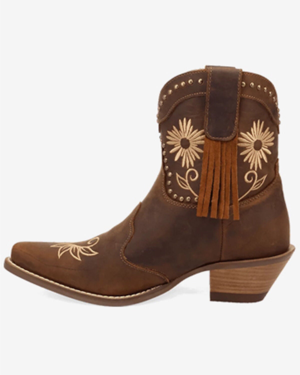 Image #3 - Dingo Women's Country Cutie Western Booties - Snip Toe, Brown, hi-res