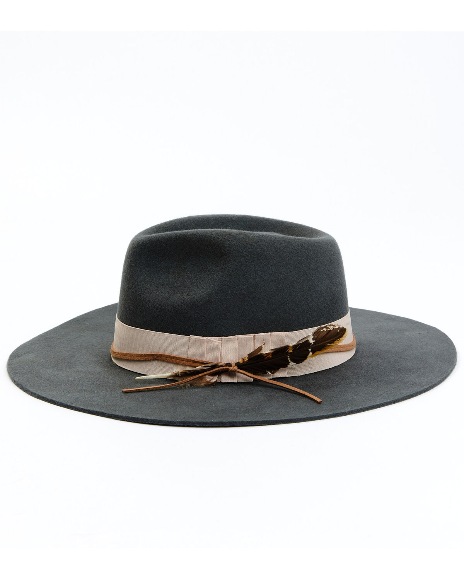Shyanne Women's Pleated Ribbon & Feather Fedora Western Hat | Boot Barn