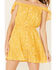 Image #3 - Miss Me Women's Floral Button Front Off-Shoulder Mini Dress, Yellow, hi-res