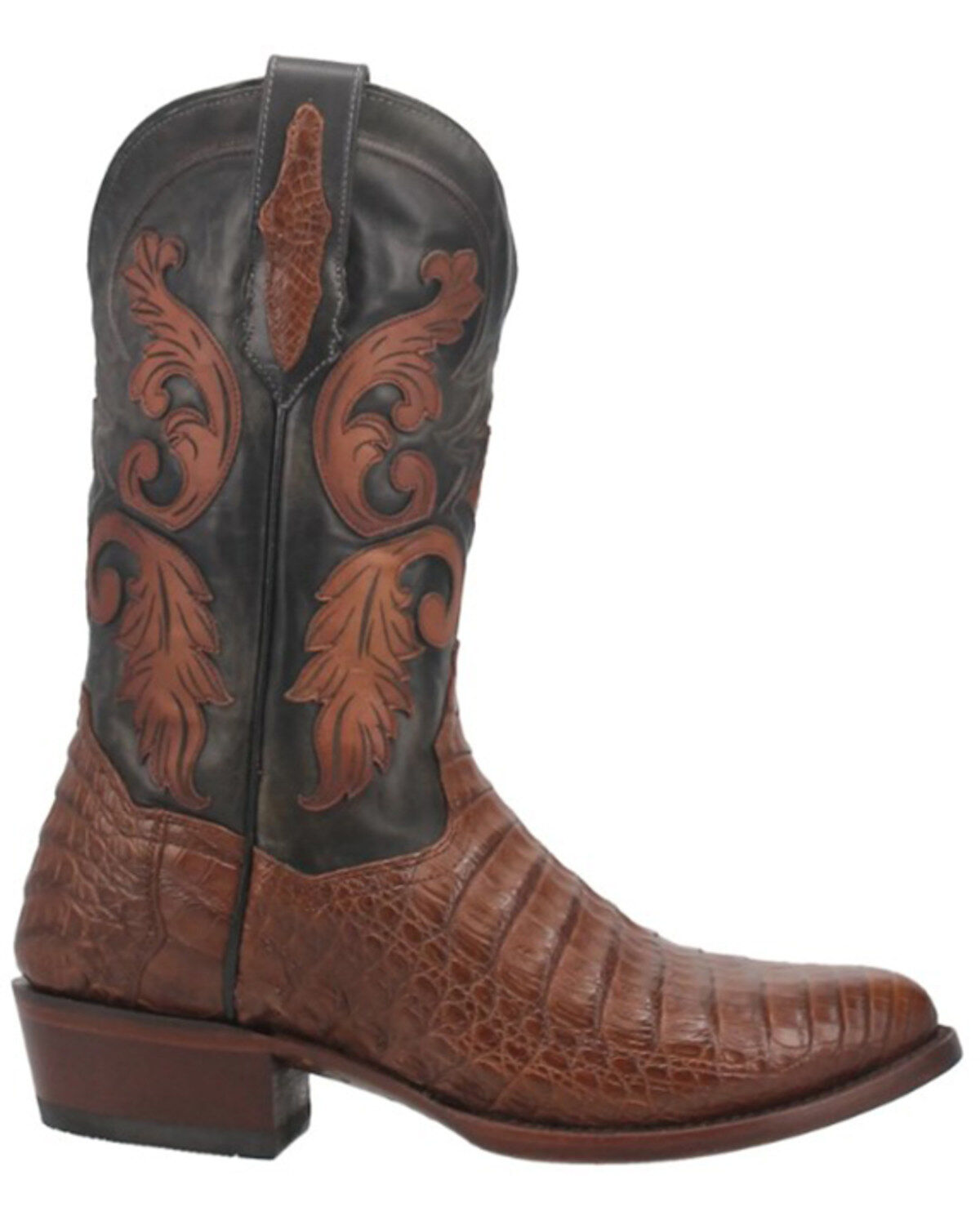 Image #2 - Dan Post Men's Socrates Caiman Exotic Western Boots - Round Toe, Medium Brown, hi-res