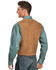Image #3 - Scully Men's Lambskin Calf Suede Snap Front Vest, Rust, hi-res