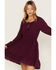 Image #1 - Idyllwind Women's Smock Long Sleeve Mini Dress, Purple, hi-res